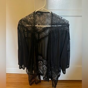 Lulus black kimono cover up